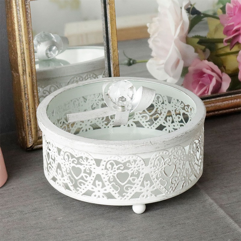 Mathilde M/マチルドエム ジュエリーボックス アンティーク調 小物入れ 小 ホワイト