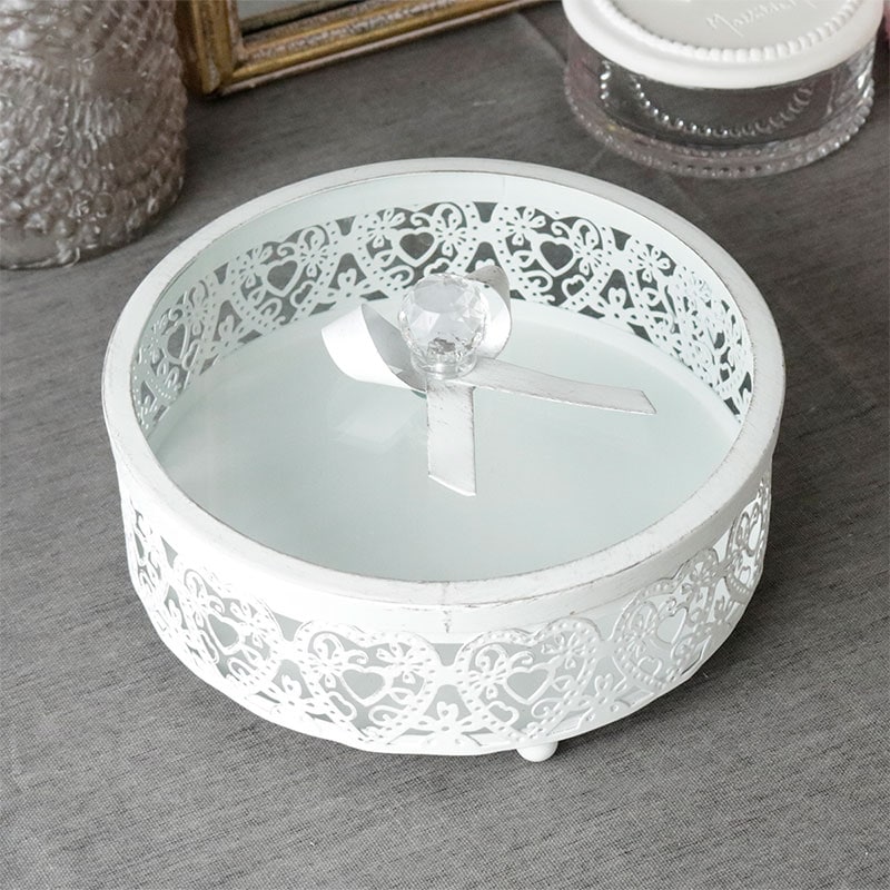 Mathilde M/マチルドエム ジュエリーボックス アンティーク調 小物入れ 大 ホワイト