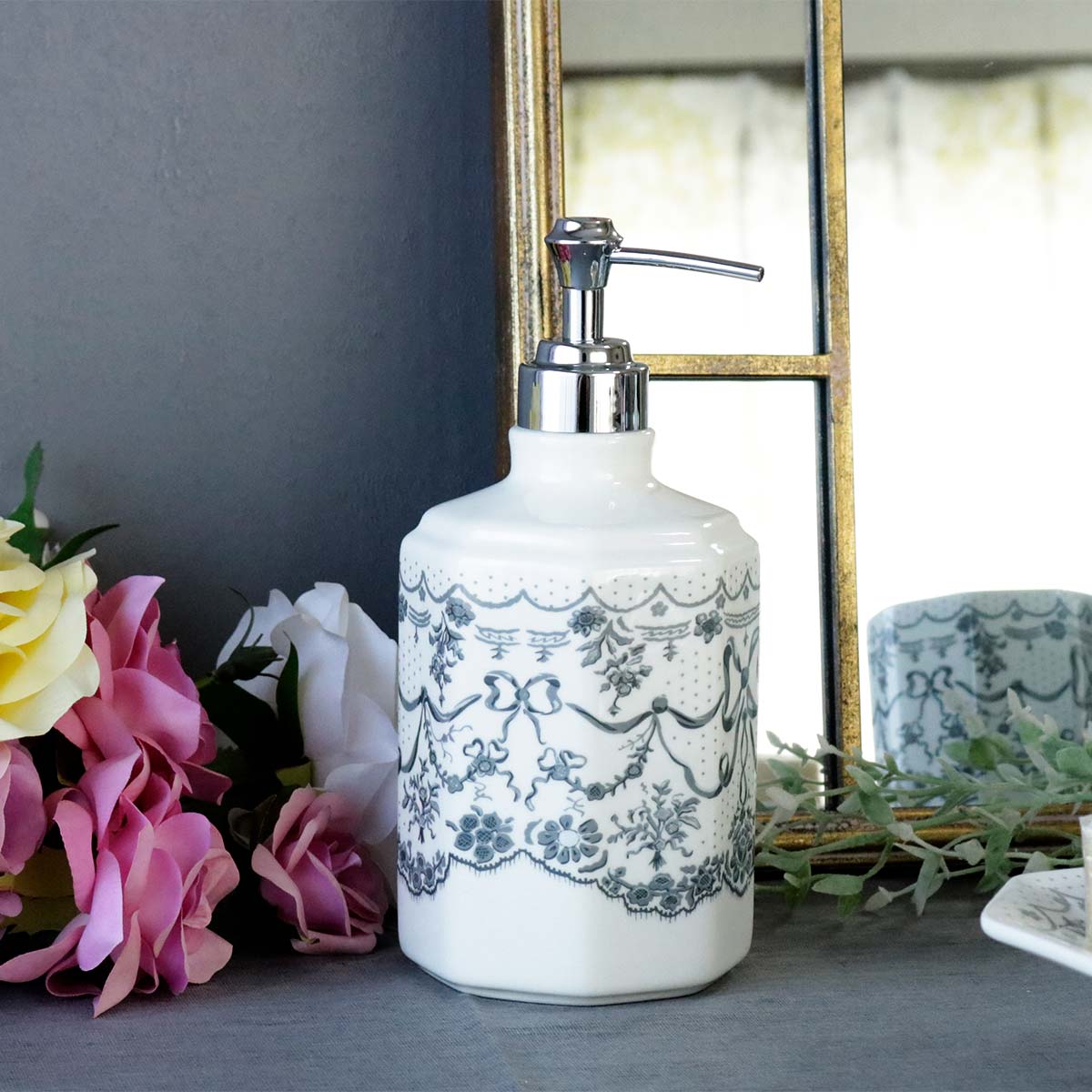 マチルドエム ディスペンサー 陶器 八角形 Mathilde M