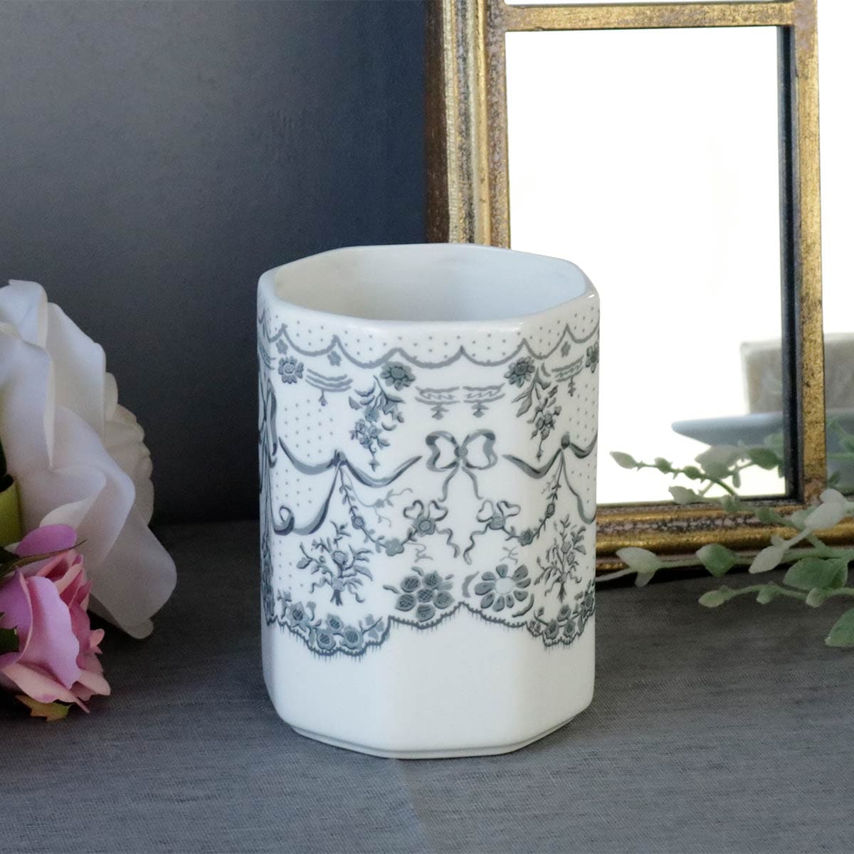 Mathilde M/マチルドエム 陶器 歯ブラシ立て 八角形