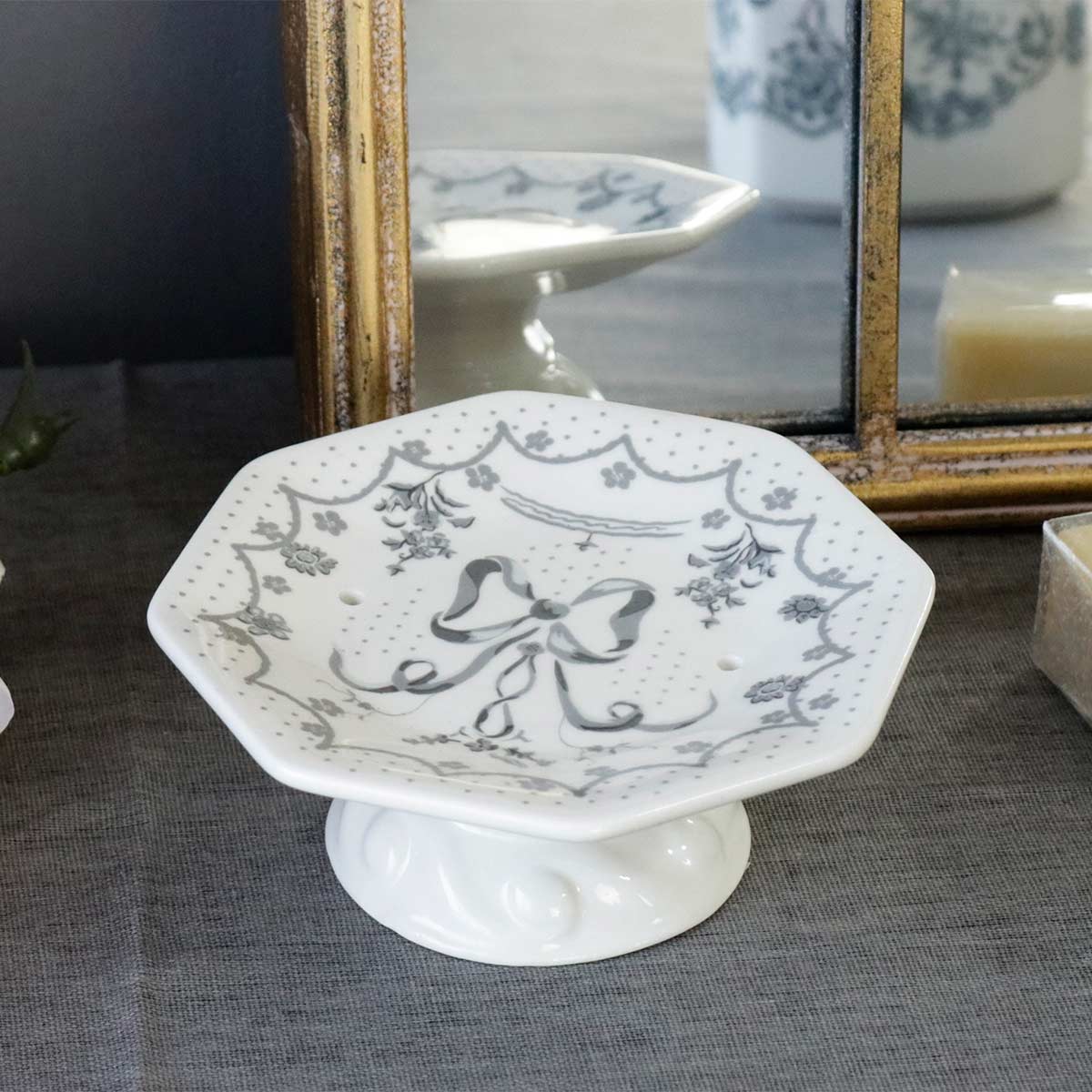 Matihilde M/マチルドエム ソープディッシュ 陶器 八角形