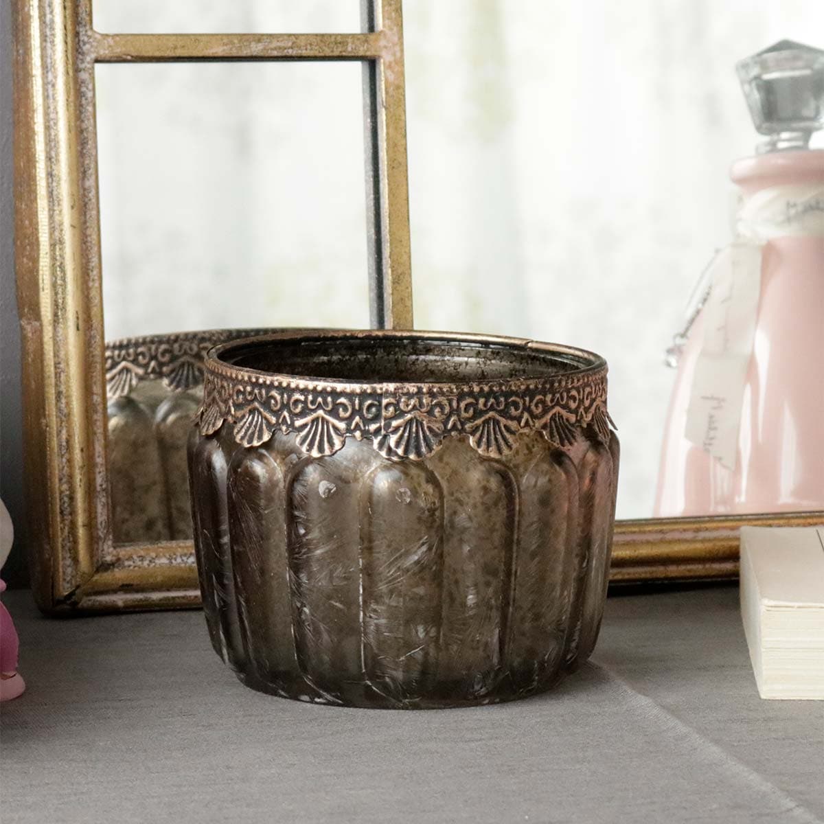 Mathilde M/マチルドエム キャンドルホルダー アンティーク調 ガラス