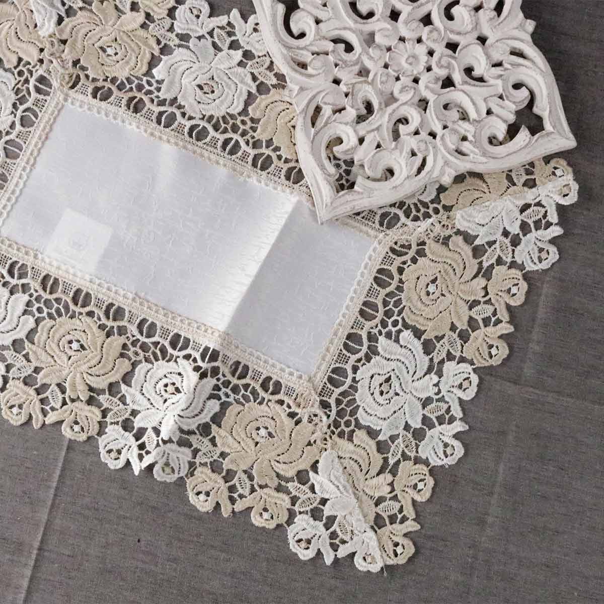 テーブルランナー レース フレンチレース 35×50cm 77594