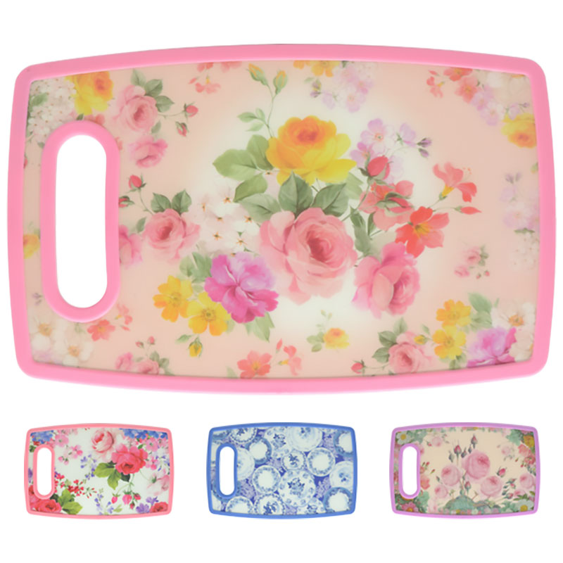 カッティングボード Sサイズ 花柄 ポリプロピレン 耐熱 80℃ 全12種