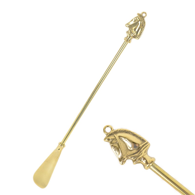 真鍮 靴べら ロング ゴールド イタリア製 84404