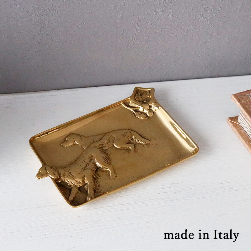 灰皿 真鍮 ゴールド イタリア製 84459
