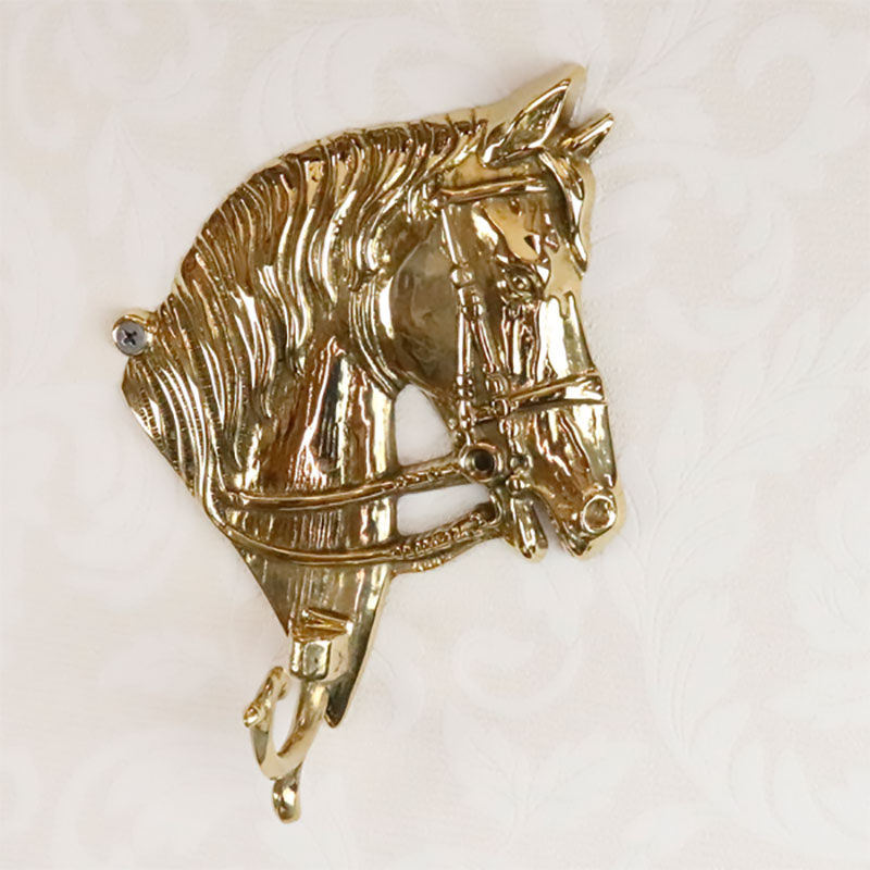 真鍮 キーフック 壁掛け 馬 ゴールド 84399 イタリア製