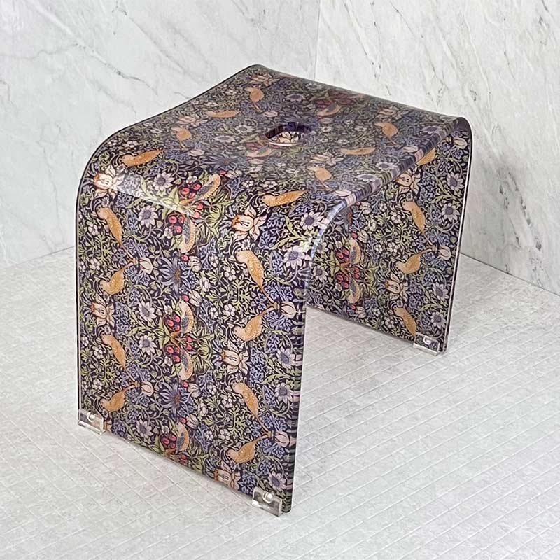 バード&ストロベリー アクリル バスチェアL