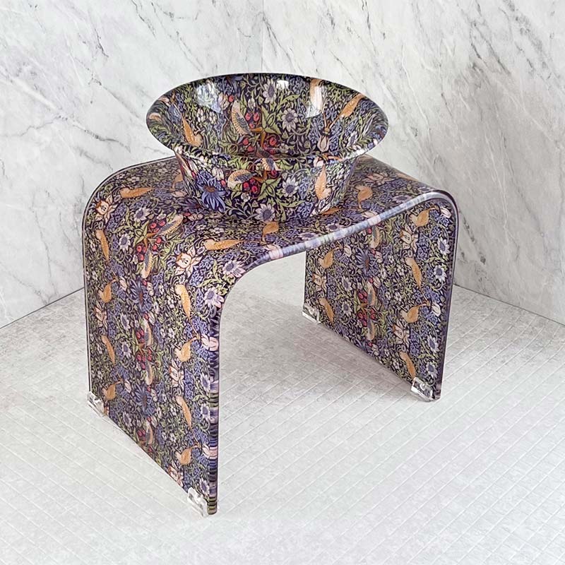 バード&ストロベリー アクリル 深型ボウル&バスチェアLセット