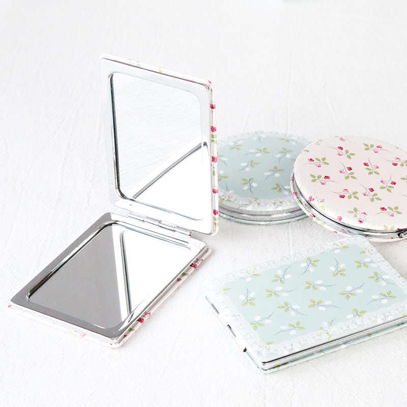 コンパクトミラー かわいい おしゃれ プレゼント 鏡 丸型 長方形 ポムドゥース