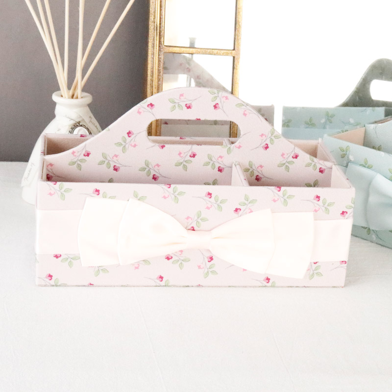 リモコンラック おしゃれ 花柄 かわいい リボン ピンク ブルー ポムドゥース