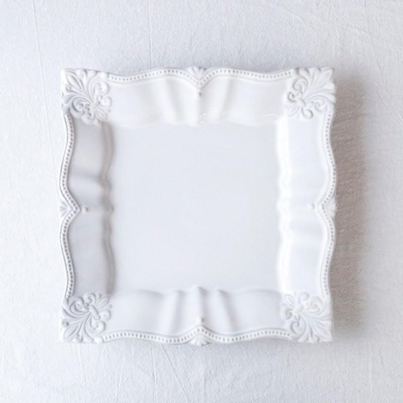 プレート 皿 スクエア ラージ 23cm フルールルシード