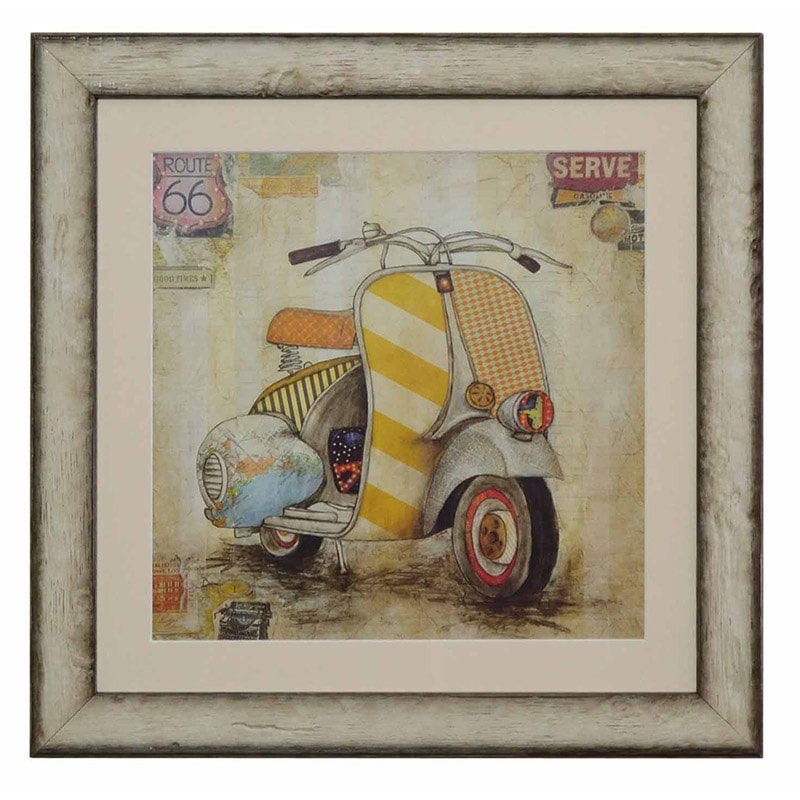 アートパネル ルート66 バイク イタリア製 91641