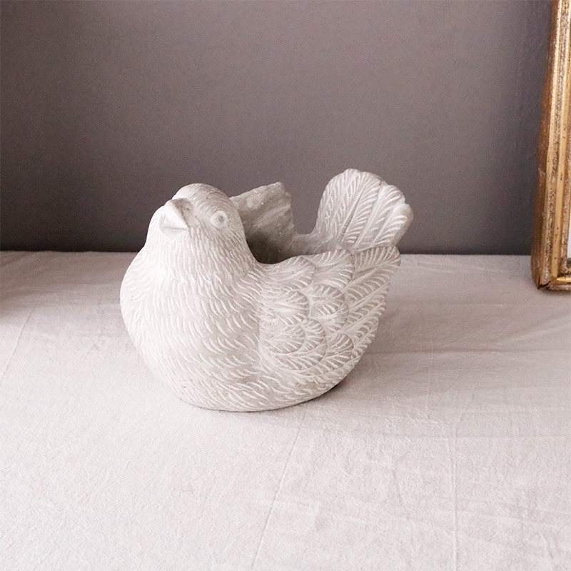 プランター S 鳥 穴有（キャップ付）