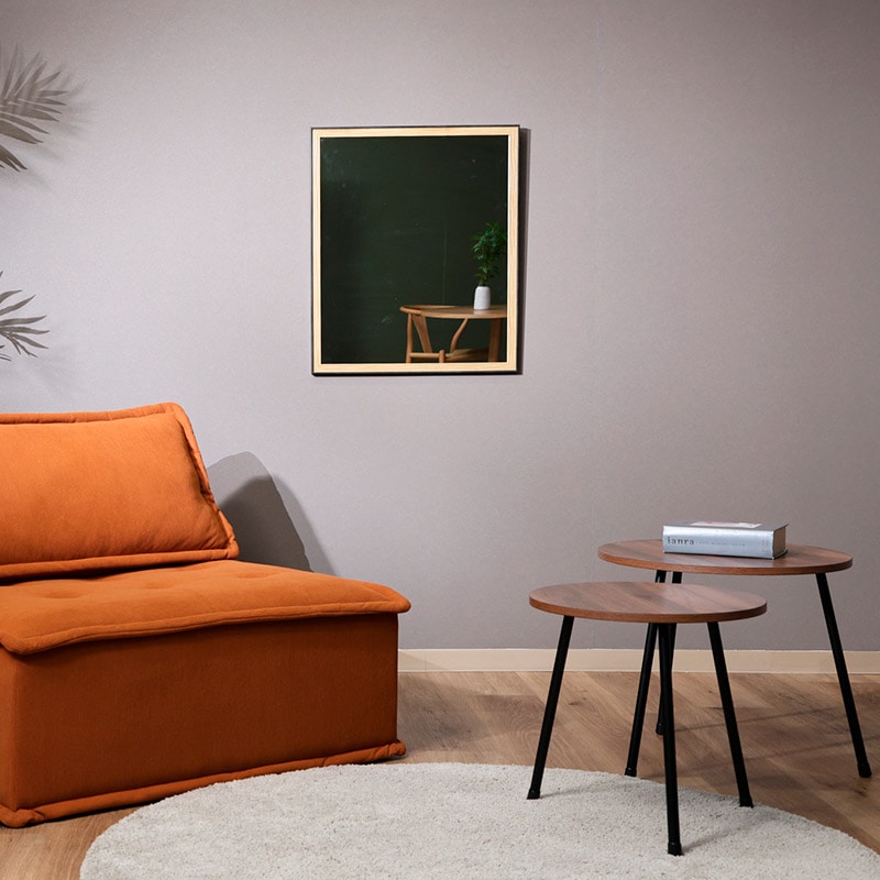 壁掛けミラー 鏡 ナチュラル