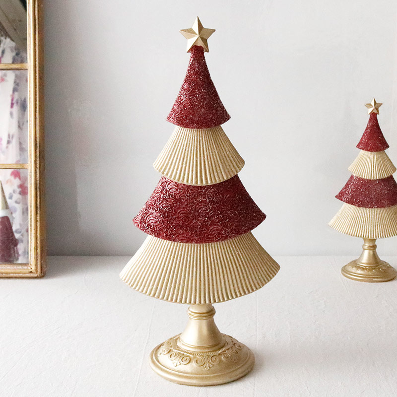 クリスマス 飾り ウインター レッドツリー トール クリスマスツリー オブジェ 32cm 北欧風 インテリア