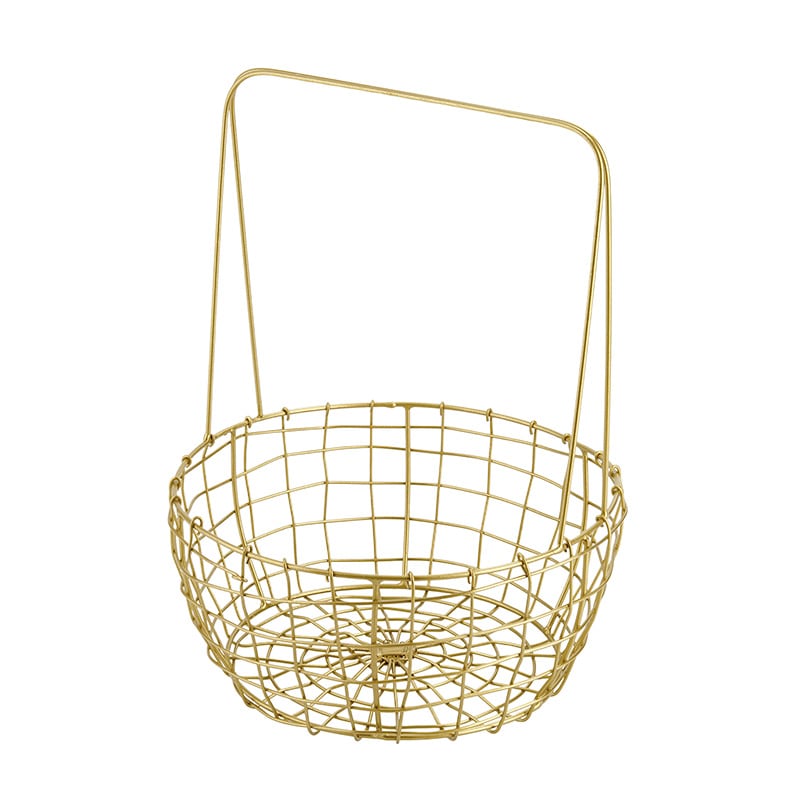 収納 ワイヤーバスケット 収納バスケット 真鍮風 インテリア雑貨