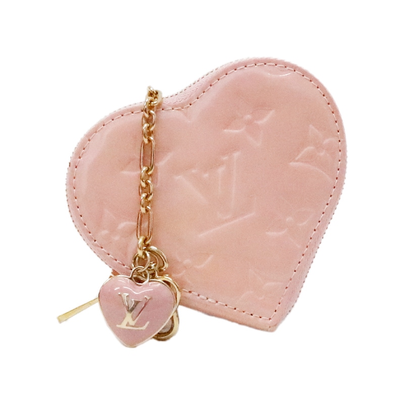 ルイヴィトン LOUIS VUITTON ヴェルニ ポルトモネ クール ハート型 コインケース M91431 中古