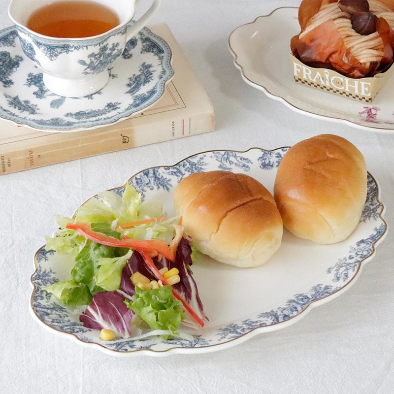 トワルドジュイ オーバルプレート皿 陶器