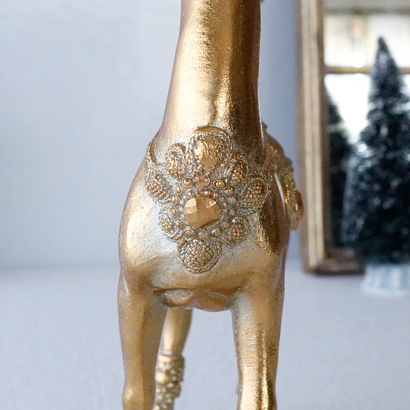 クリスマス トナカイ 置物 エレガント ゴールド 高級感 おしゃれ
