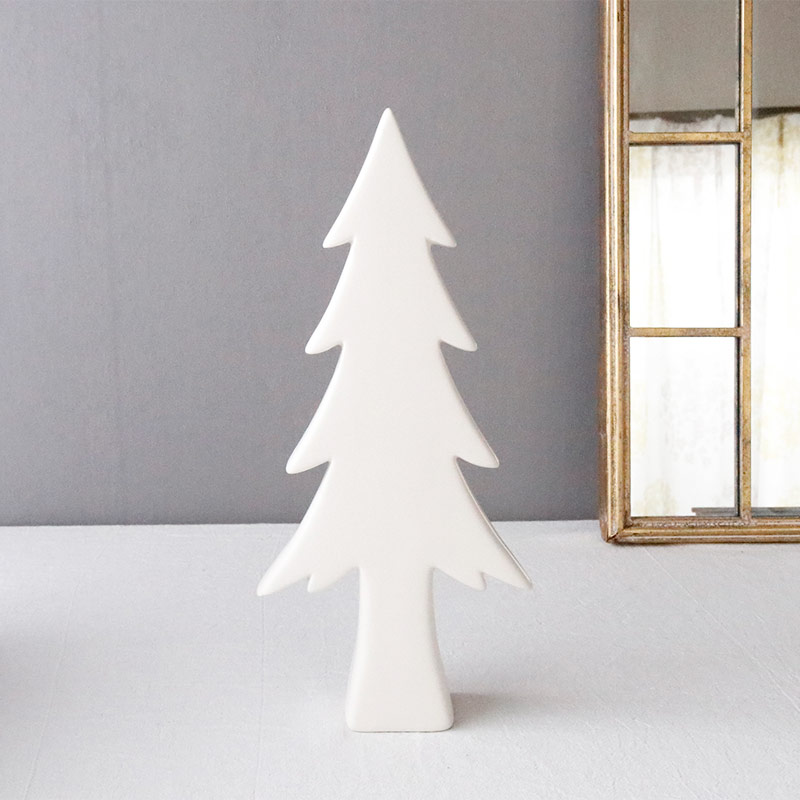 710ホワイト木製クリスマスツリー 中型約63センチ1548g マット ホワイトツリー M ZODAX