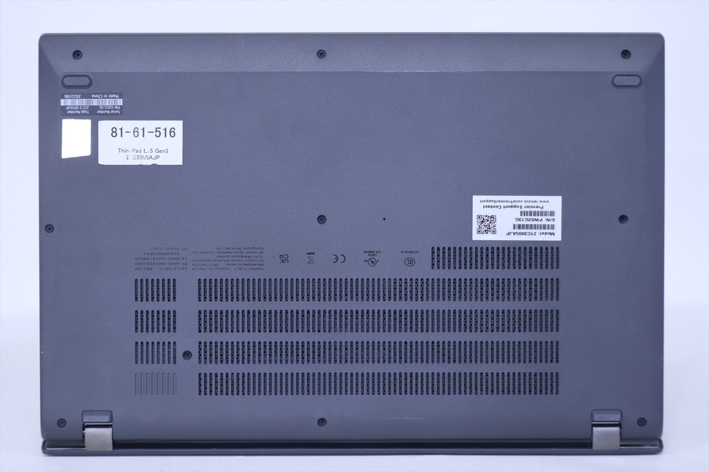 美品 第12世代 ThinkPad L15 Gen3 ノートPC Win11 Lenovo（レノボ） 中古ノートパソコン Lenovo ThinkPad L15 Gen3 第12