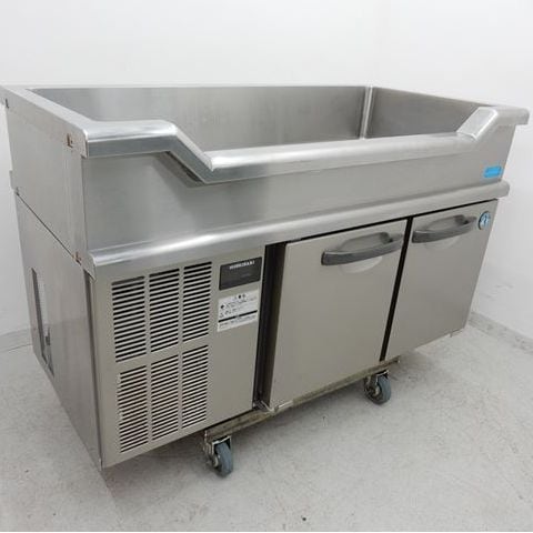 ホシザキ 舟形シンク付コールドテーブル　「RW-120SNC」　幅1200×奥行600×高さ800mm　冷蔵　札幌　北区　篠路町太平　有料配達　引き取り歓迎　中古品 RW-120SNCG-ML-T|ホシザキ舟形シンク付コールドテーブル | 業務用厨房