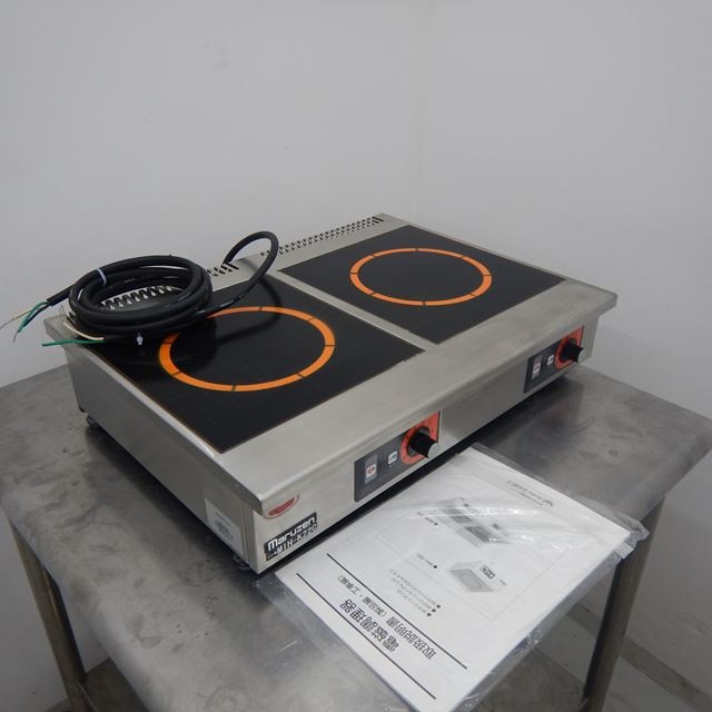 業務用/マルゼン IHクリーンコンロ MIH-K22C 幅600×奥行450×高さ120(mm) 単相200V 50/60Hz 送料無料 MIH-22C マルゼン 電磁調理器 IHクリーンコンロ IHコンロ