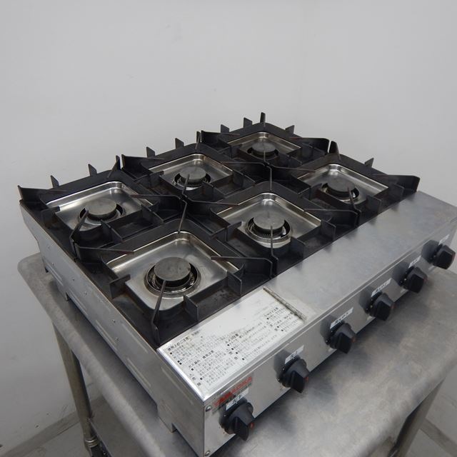 ヤマオカ ガスコンロ 中古 STK-576-01 LPガス 6口 | 熱調理機器,ガス 