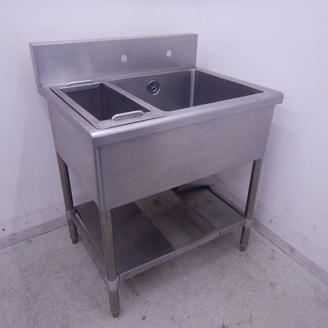1槽キャスター付き流し台 シンク『良品中古』W750【リサイクル