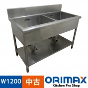 ����š� A03018 2�奷�󥯡��Хå������ɤ��ꡡ��������   -  W1200��D600��H800(+150)mm���ڶ�̳�ѡۡڿ�˼�ѡۡڼ־��Ϥ���