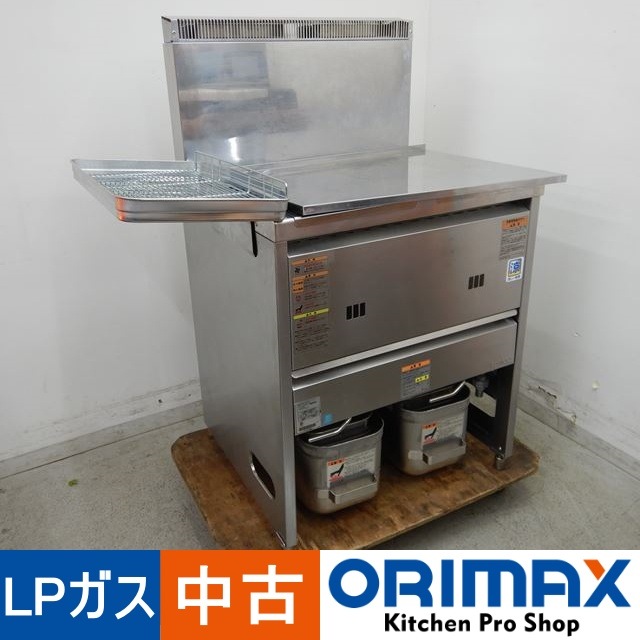 中古】 A03436 2槽ガスフライヤー タニコー NB-TGFL-C67W 2015年製 LP