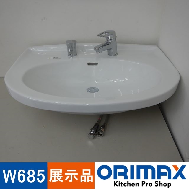 値下げ】【中古美品】 A03787 手洗い器 蛇口・ソープ入れ付き TOTO 