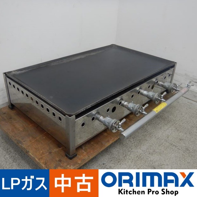 中古】 A03783 卓上グリドル LPガス W770×D600×H190mm 【業務用