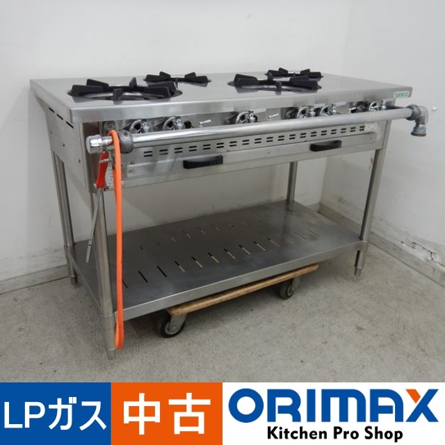 中古】 A04752 ガステーブル 4口 タニコー S-TGT-120 LPガス用 幅120cm 