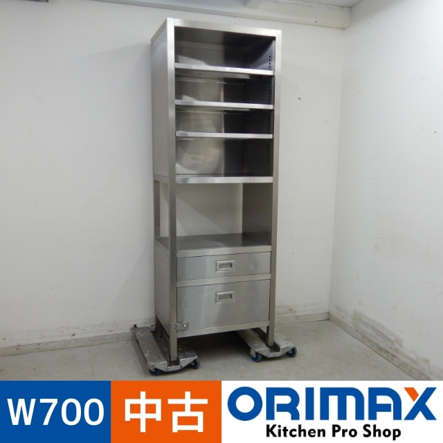 1015-0)業務用 ステンレス 棚付き 4段 ラック W600D600H1680 棚脱着可