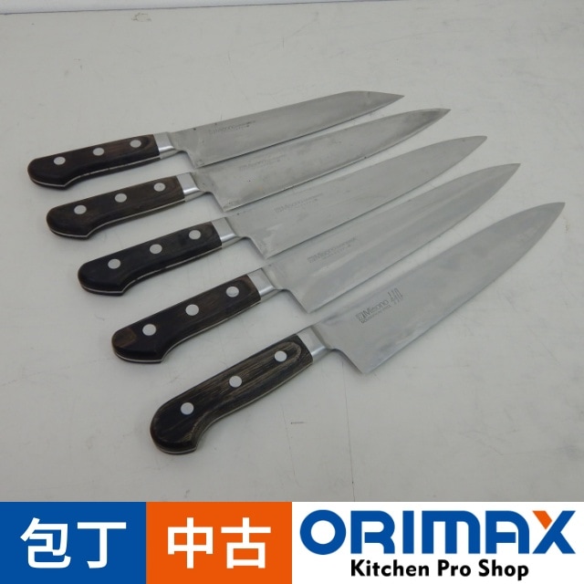 中古】 A06772 包丁(牛刀) 5本入り Misono モリブデン鋼 刃渡り：240mm