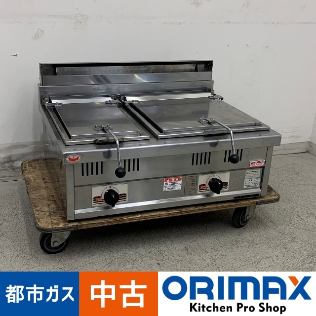 【中古】K▼マルゼン ガス 餃子 焼き機 MGZS-087WB (24947) マルゼンMGZS-087WB餃子焼器 本格派シリーズ|餃子焼器|厨房機器