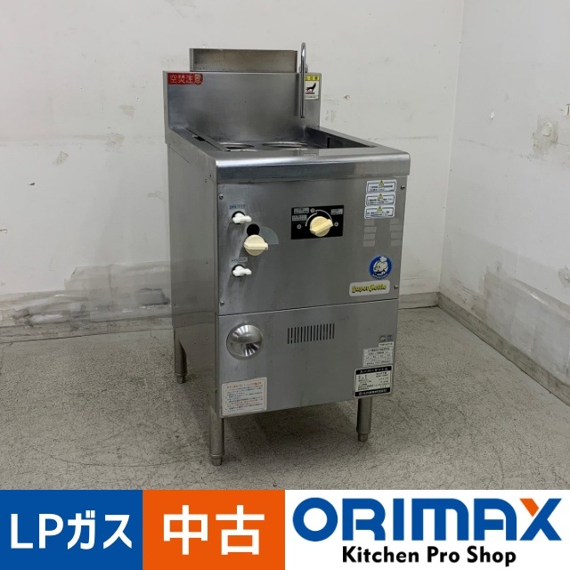 中古】 A08217 ガスゆで麺機 北沢産業 KSK-106G LPガス用 6テボタイプ