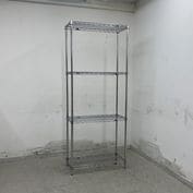 【業務用】上棚　ステンレス　【１段】 中古】 A07601 ステンレス棚 4段 W1000 x D400 x H1800 mm