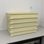 アルミ 出前箱 おかもち 中古 W260xD250xH420(+50)mm 4段