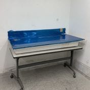 中古】 A06588 2槽シンク 蛇口(TOTO)付き 3方枠