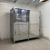 中古】 A07601 ステンレス棚 4段 W1000 x D400 x H1800 mm