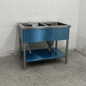 大型1槽シンク 中古 W2560×D900×H800(+125) バックガードあり | 板金