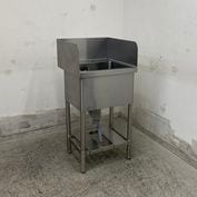 大型1槽シンク 中古 W2560×D900×H800(+125) バックガードあり | 板金