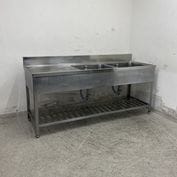 ����š� A09601 2�奷�� ���ڤ���(��)   ���ƥ�쥹 ή���� W1800 x D600 �� H800(+120) mm���ڶ�̳�ѡۡڿ�˼�ѡۡڼ־��Ϥ����ϱĶȽ�ߤ��