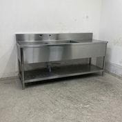 値下げ】【中古】 A08002 1槽シンク 台付き(左) ステンレス 流し台