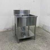中古】 A09634 ソイルド 2槽シンク ダスト付 ステンレス 食器洗浄機用
