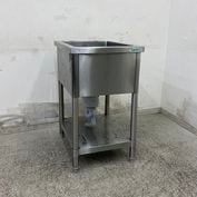 変形1槽シンク 中古 W800×D600×H800 台付き オーダーメイド品 | 板金