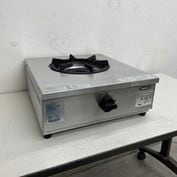 中古】 A07547 3重コンロ 下枠付き 都市ガス用 鋳物コンロ W440 x